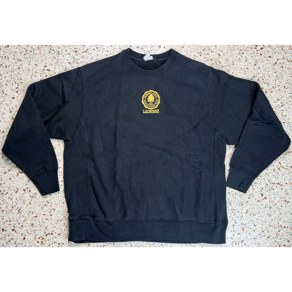 Champion Reverse Weave Vintage Brunswick School Lacrosse Team Sweashirt Size XL